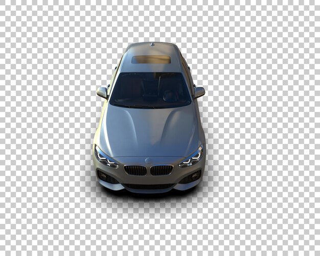 Ilustración de renderización 3D realista de un coche moderno aislado en el fondo