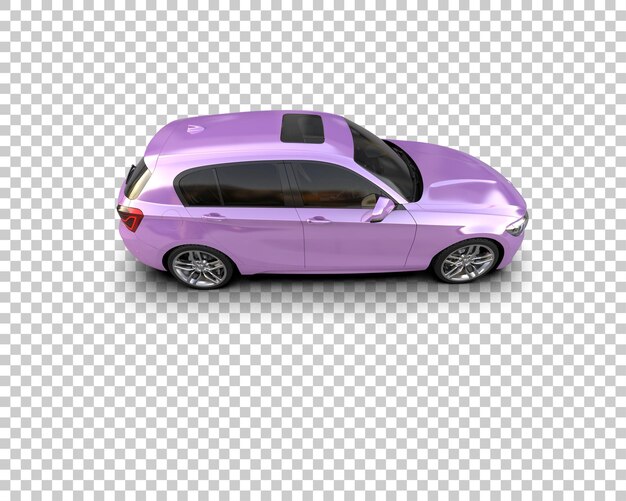 Ilustración de renderización 3D realista de un coche moderno aislado en el fondo