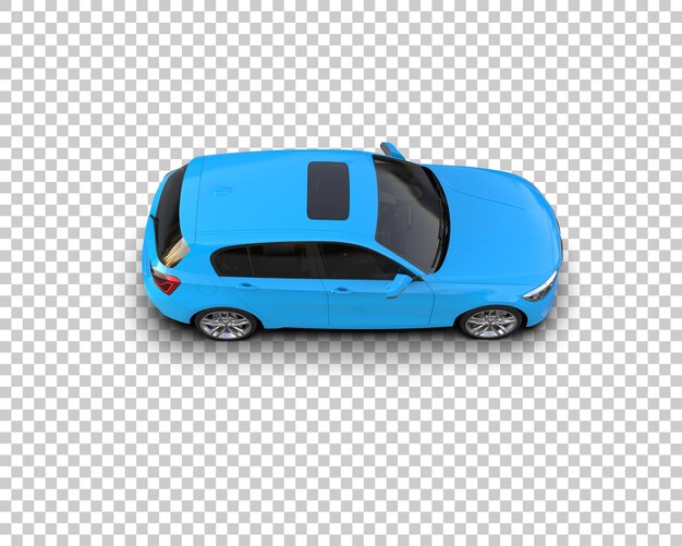 Ilustración de renderización 3D realista de un coche moderno aislado en el fondo
