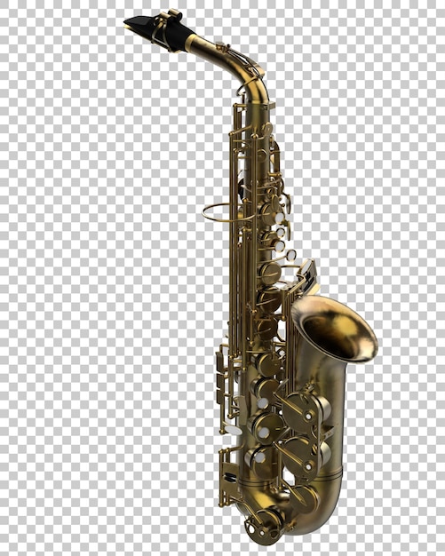 PSD ilustración de renderización 3d de saxofón aislado en un fondo transparente