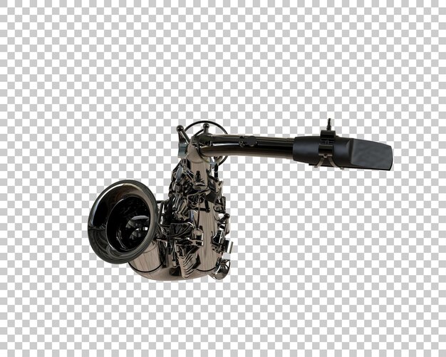 Ilustración de renderización 3d del saxofón aislado en el fondo