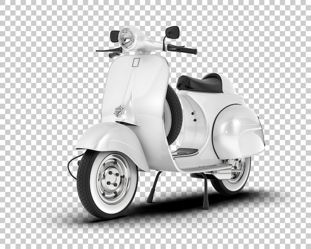 Ilustración de renderización 3D de scooter en un fondo transparente