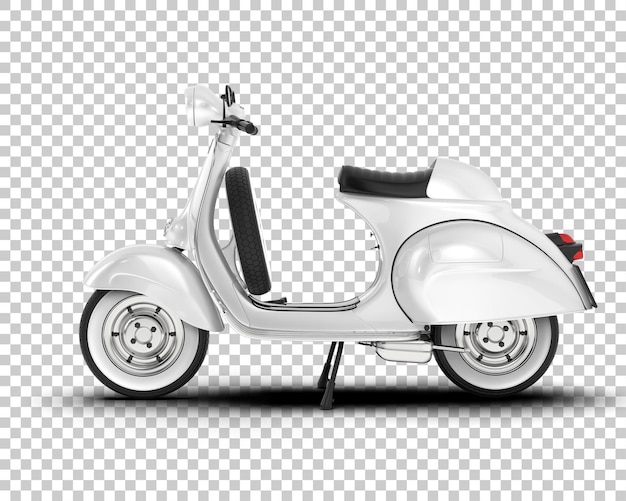 Ilustración de renderización 3D de scooter en un fondo transparente