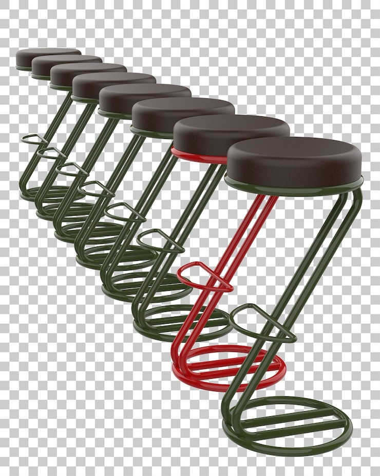 PSD ilustración de renderización 3d de una silla moderna aislada sobre un fondo transparente