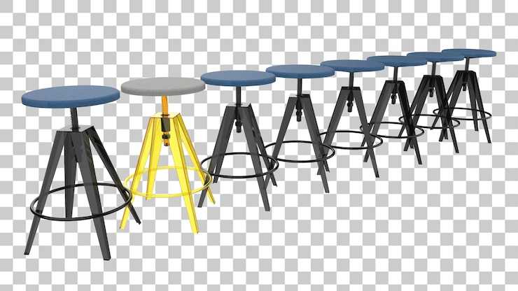 PSD ilustración de renderización 3d de una silla moderna aislada sobre un fondo transparente