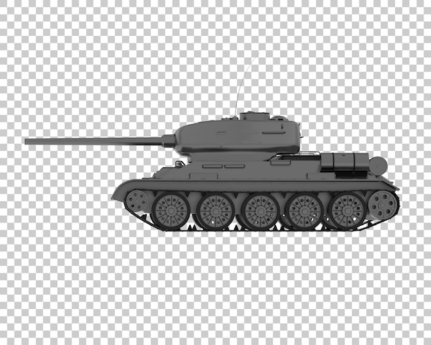 Ilustración de renderización 3D del tanque aislado en un fondo transparente