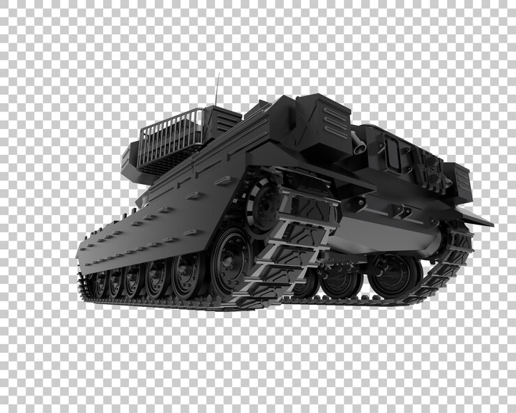 PSD ilustración de renderización 3d del tanque aislado en un fondo transparente