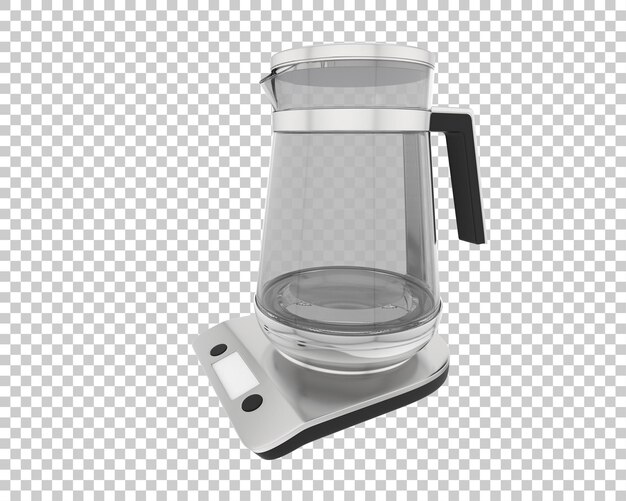 Ilustración de renderización 3D de la tetera aislada en el fondo