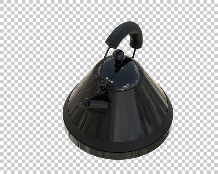 PSD ilustración de renderización 3d de una tetera aislada sobre un fondo transparente