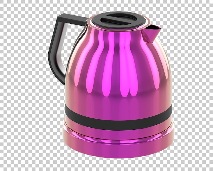 PSD ilustración de renderización en 3d de una tetera aislada sobre un fondo transparente
