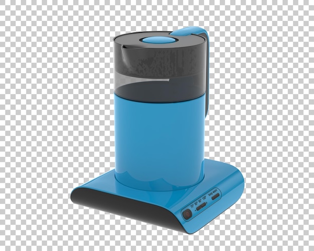 Ilustración de renderización en 3D de una tetera aislada sobre un fondo transparente