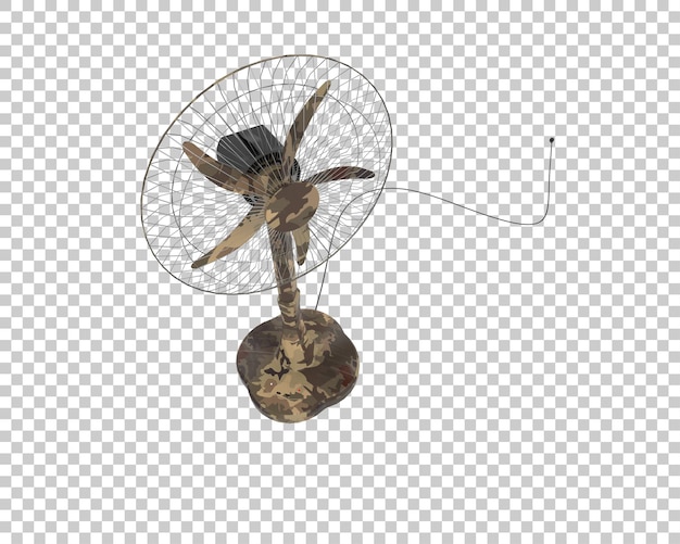 Ilustración de renderización 3D del ventilador aislado en un fondo transparente