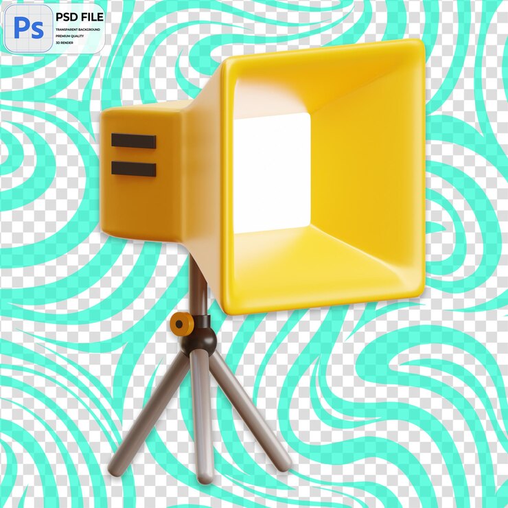 PSD ilustración de renderización de foco 3d icono aislado png
