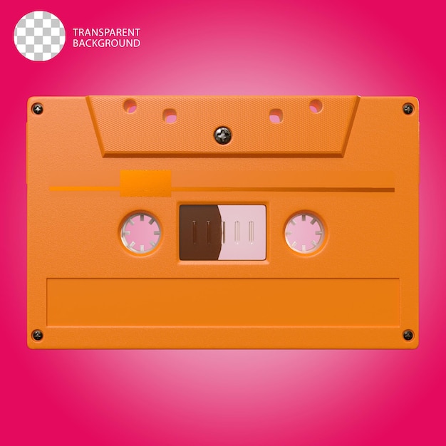 Ilustración renderizada en 3D aislada de cinta de cassette