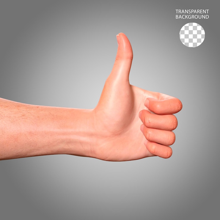 PSD ilustración renderizada en 3d aislada por el gesto de la mano