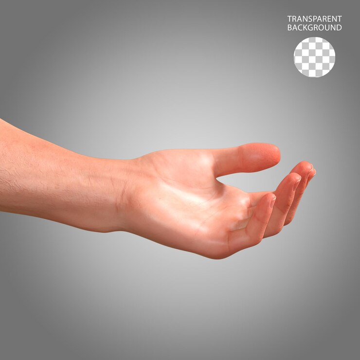 PSD ilustración renderizada en 3d aislada por el gesto de la mano