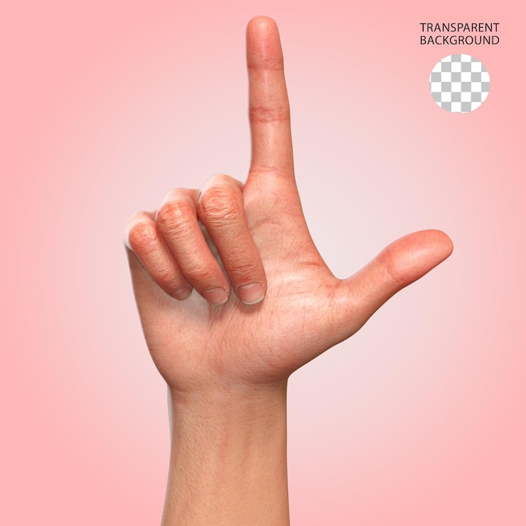 PSD ilustración renderizada en 3d aislada por el gesto de la mano