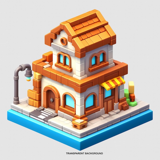 PSD ilustración renderizada en 3d de un juguete para la casa