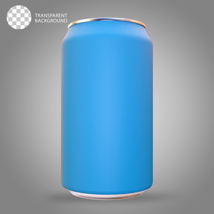 PSD ilustración renderizada en 3d de latas de aluminio aisladas
