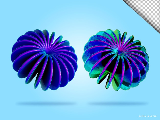 Ilustración de renderizado 3d de anillo plateado aislado