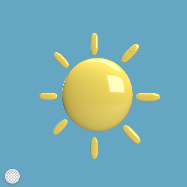 Ilustración de renderizado 3d de estilo de dibujos animados mínimo de SunIlustración de renderizado 3d de estilo de dibujos animados mínimo de Sun
