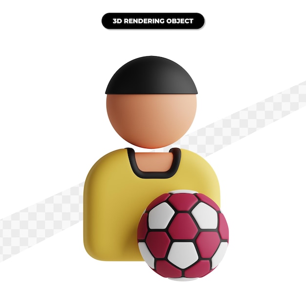 PSD ilustración de renderizado 3d de fútbol soccer