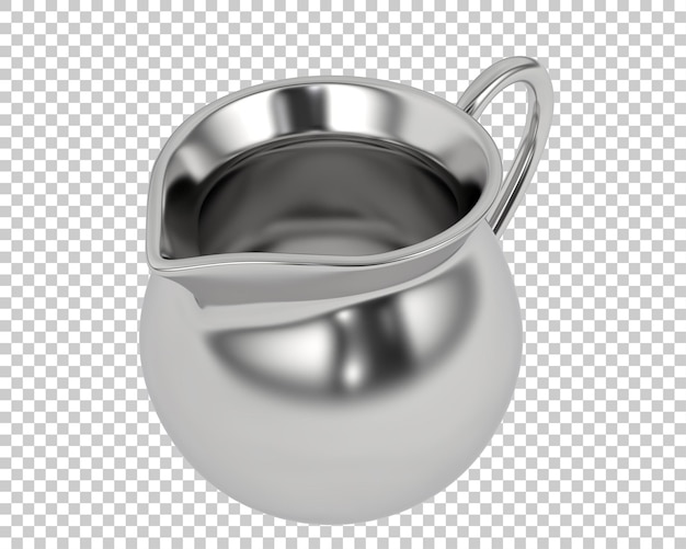Ilustración de renderizado 3D de jarrita para la leche sobre fondo transparente