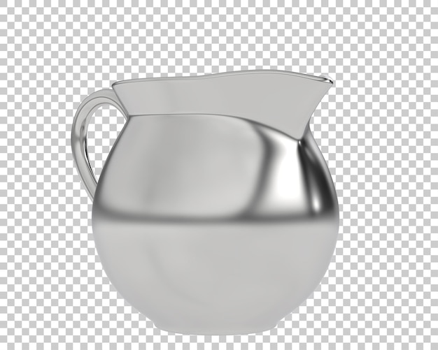 Ilustración de renderizado 3D de jarrita para la leche sobre fondo transparente