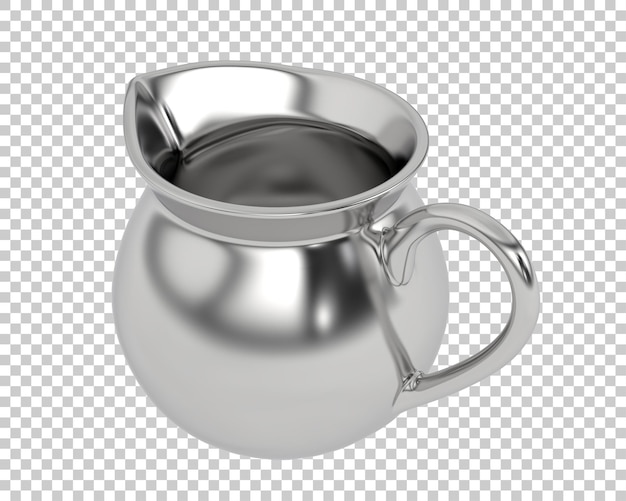 Ilustración de renderizado 3D de jarrita para la leche sobre fondo transparente