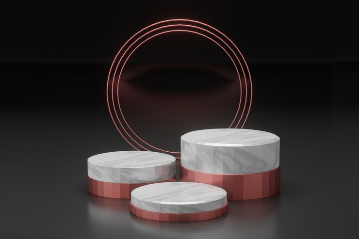 PSD ilustración de renderizado 3d maqueta de fondo de pantalla de escenario