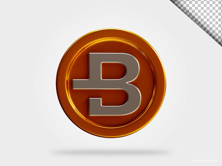 PSD ilustración de renderizado 3d de moneda de criptomoneda bytecoin bcn