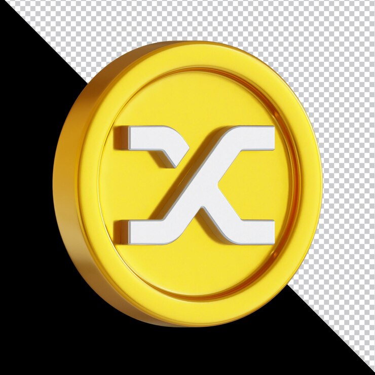 PSD ilustración de renderizado 3d de moneda de criptomoneda synthetix snx
