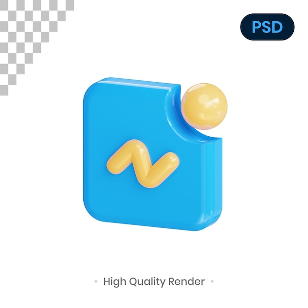 Ilustración de renderizado 3D de progreso PSD Premium