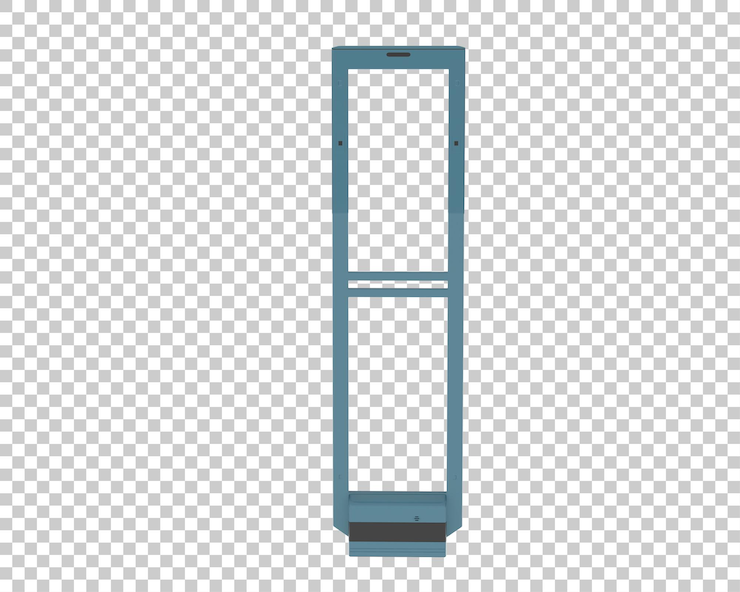 PSD ilustración de renderizado 3d de puerta con sensor aislada sobre fondo transparente