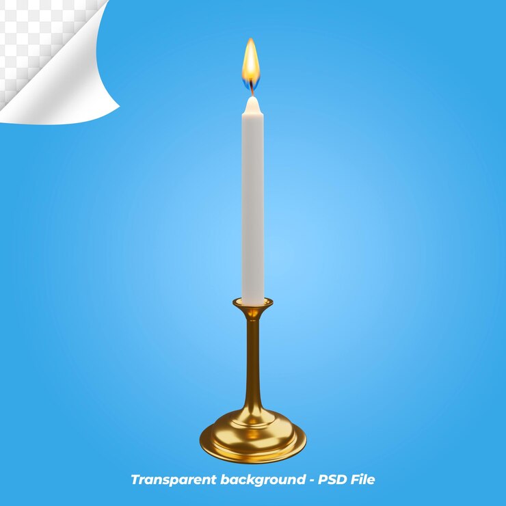 PSD ilustración de renderizado 3d de velas