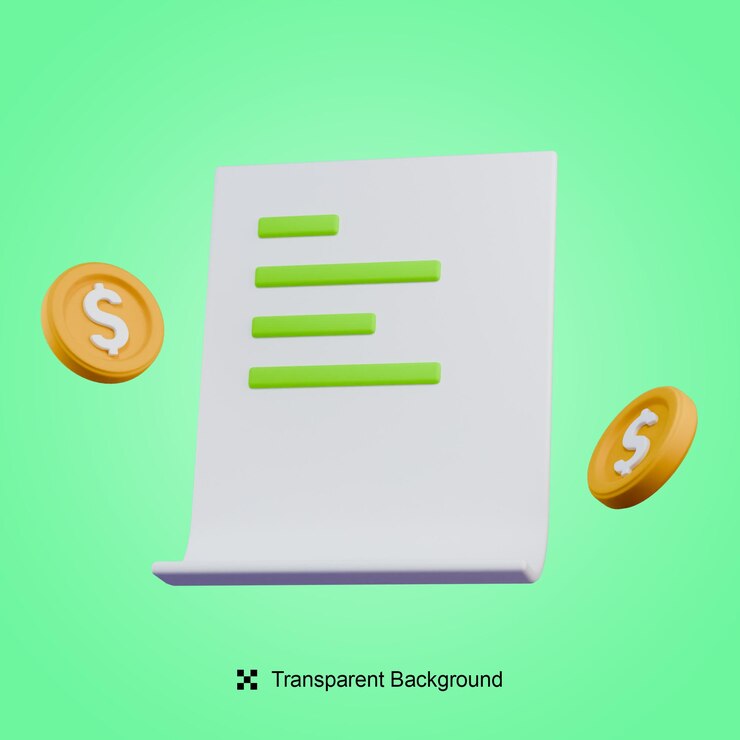 PSD ilustración de renderizado psd 3d de billete blanco con dinero