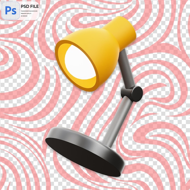 Ilustración del renderizador de lámparas de escritorio 3D Icono aislado PNG