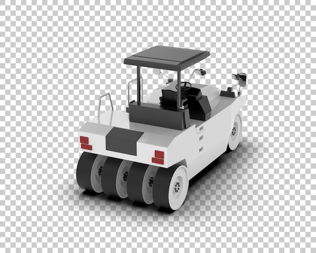 Ilustración de representación 3D del compactor aislado en el fondo