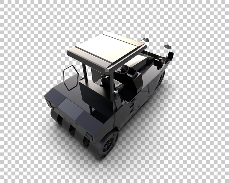 PSD ilustración de representación 3d del compactor aislado en el fondo