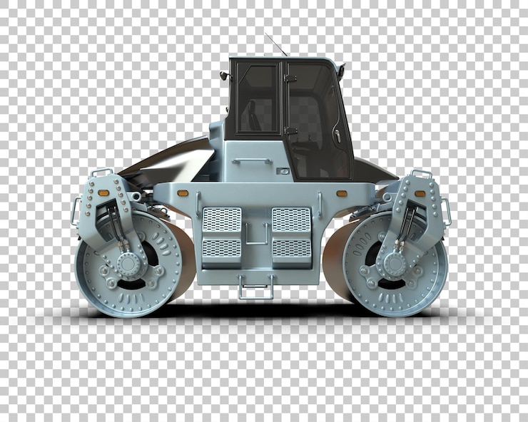 PSD ilustración de representación 3d del compactor aislado en el fondo