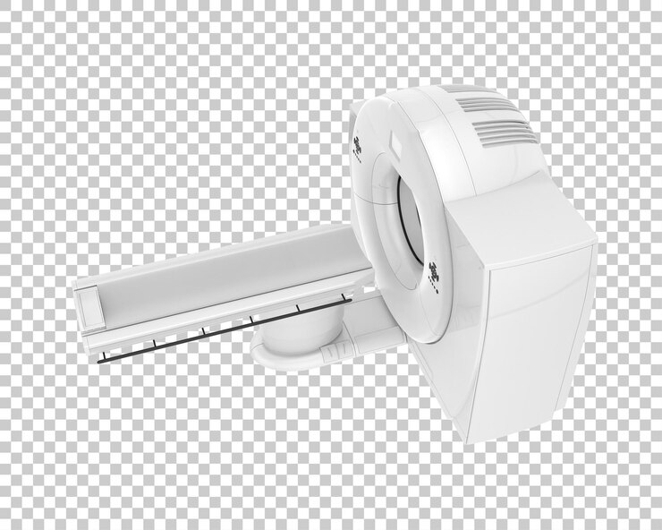 PSD ilustración de representación 3d del escáner ct aislado en el fondo