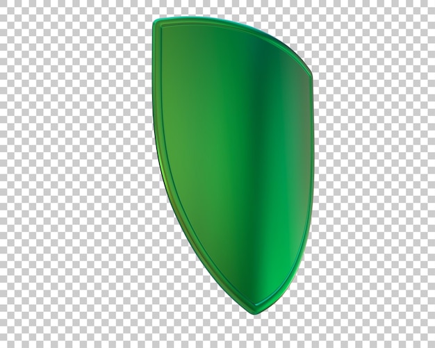 Ilustración de representación 3D del escudo aislado en el fondo