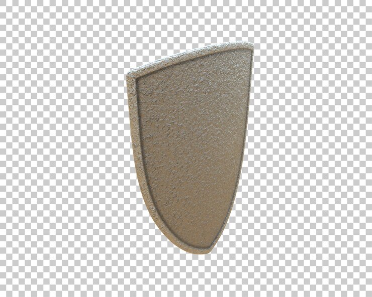 PSD ilustración de representación 3d del escudo aislado en el fondo