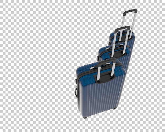 Ilustración de representación 3D de una maleta de viaje aislada en el fondo