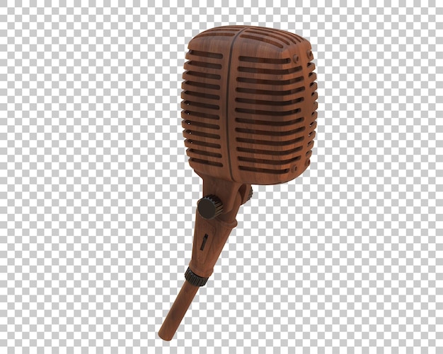 Ilustración de representación 3D del micrófono aislado en el fondo