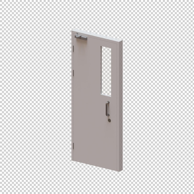 PSD ilustración de representación 3d de la puerta del aula elemento 03