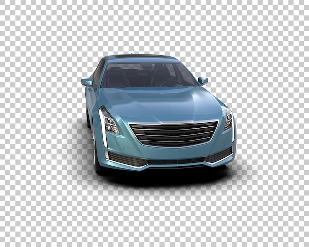 Ilustración de representación 3D realista del coche aislado en el fondo
