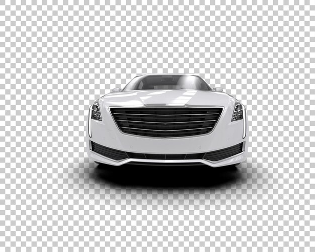 Ilustración de representación 3D realista del coche aislado en el fondo