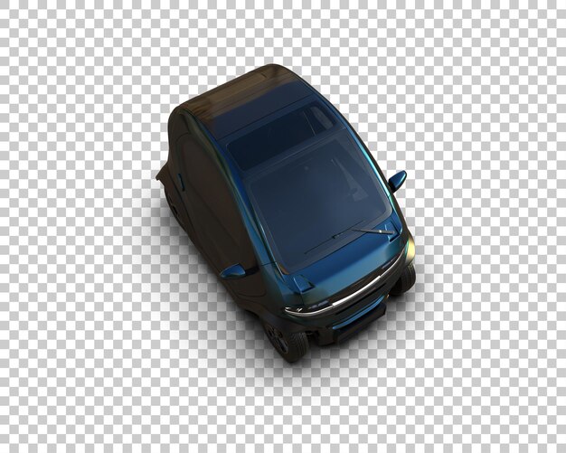 Ilustración de representación 3D realista del coche aislado en el fondo