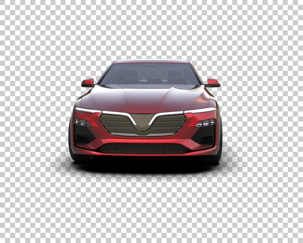 Ilustración de representación 3D realista del coche aislado en el fondo